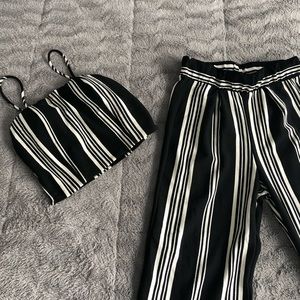 Black and white two piece set